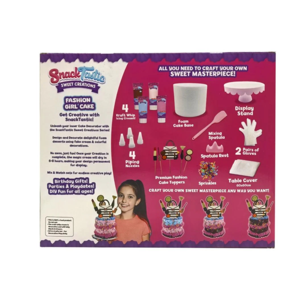 Snack Tastic Fabulous Fashion Cake DIY decorating kit for kids
