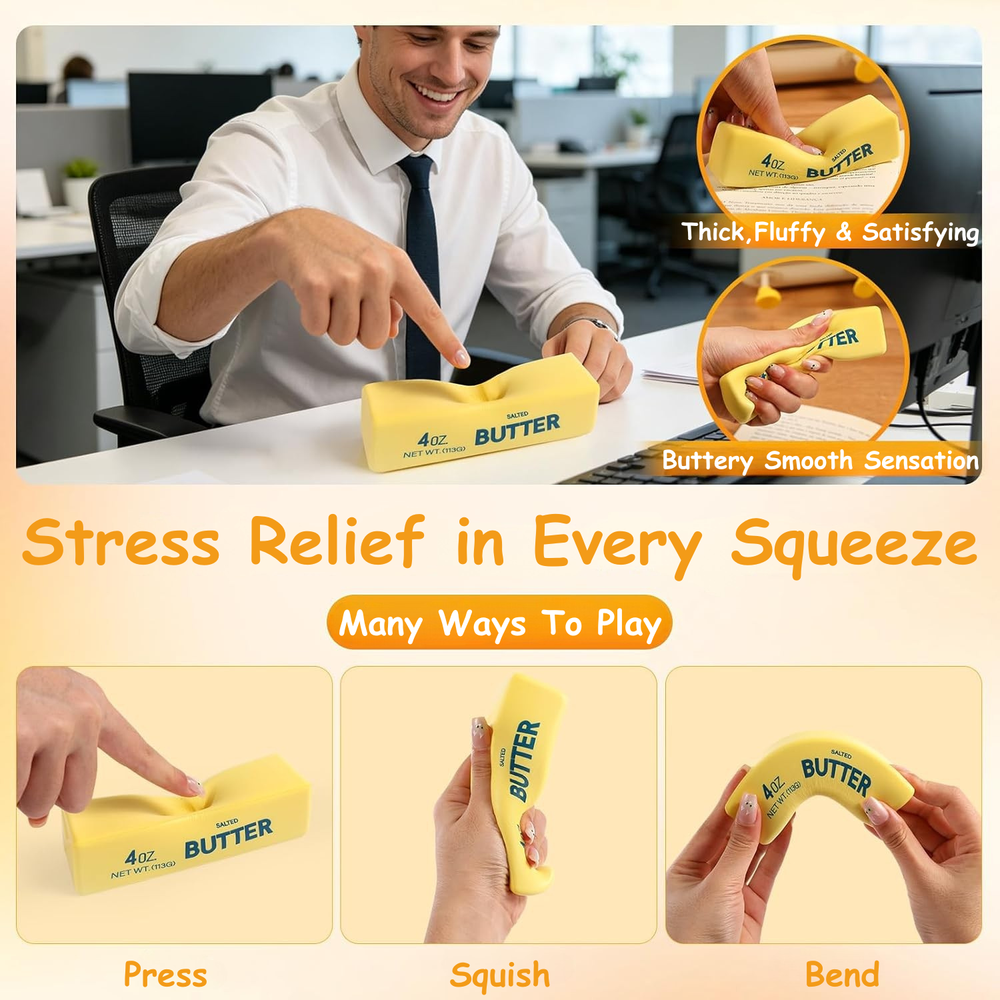 Butter Shaped Squishy - Fidget Sensory Toy