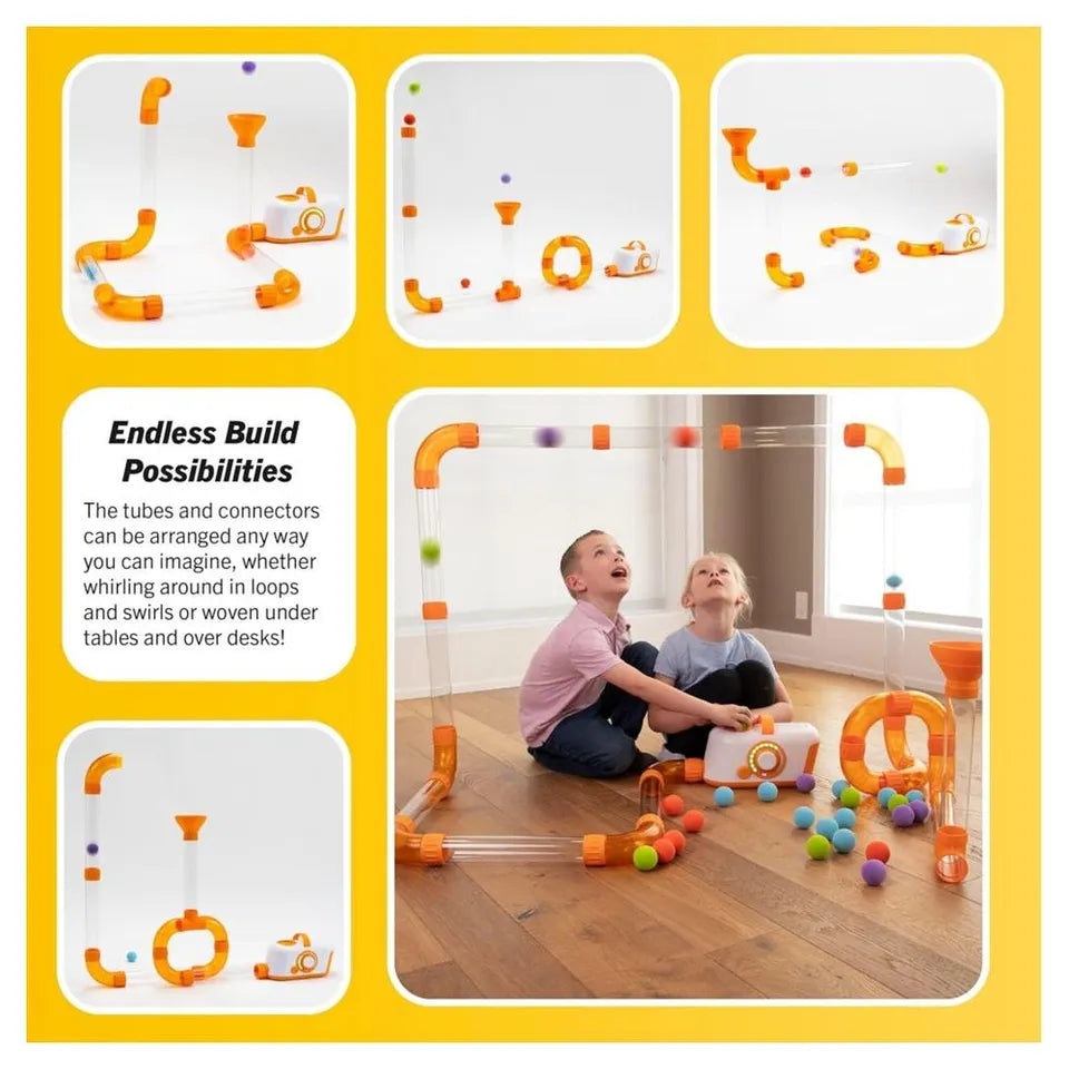 Fat Brain Toys Air Toobz – Air-Powered modular and Rechargeable Tube Play Set
