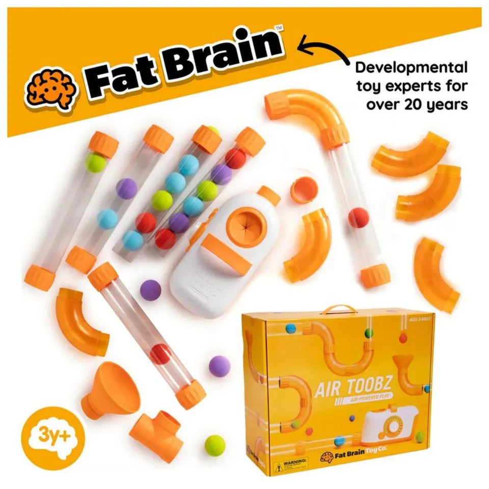 Fat Brain Toys Air Toobz – Air-Powered modular and Rechargeable Tube Play Set