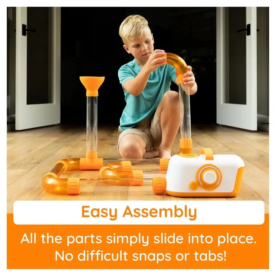 Fat Brain Toys Air Toobz – Air-Powered modular and Rechargeable Tube Play Set