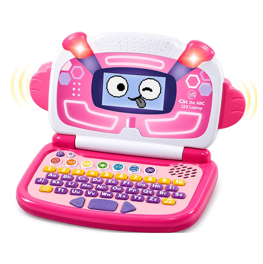LeapFrog Click the ABC, 123 Laptop - Pink - Letters & Numbers Toy