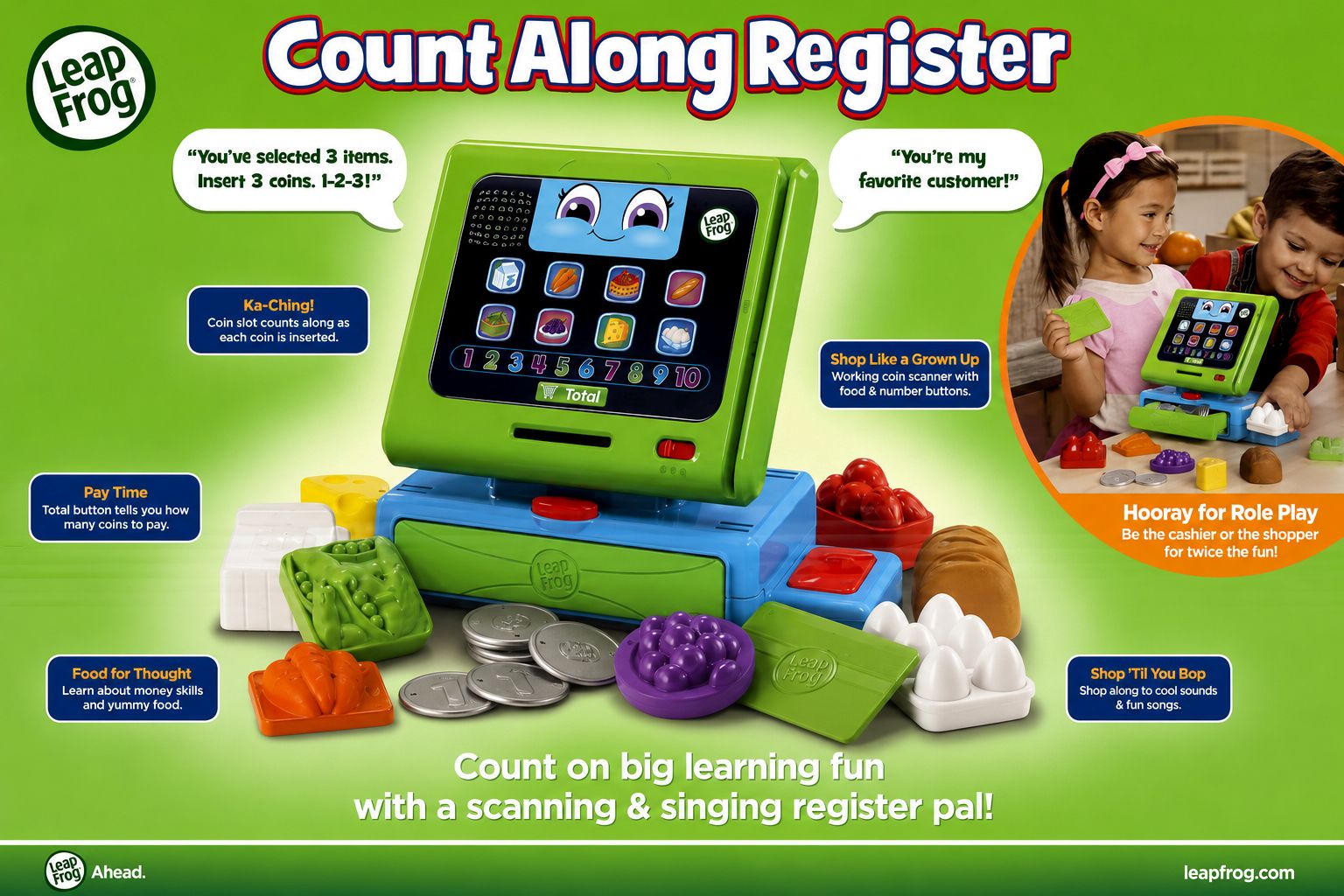 LeapFrog Count-Along Register - Interactive Role Play Cash Register