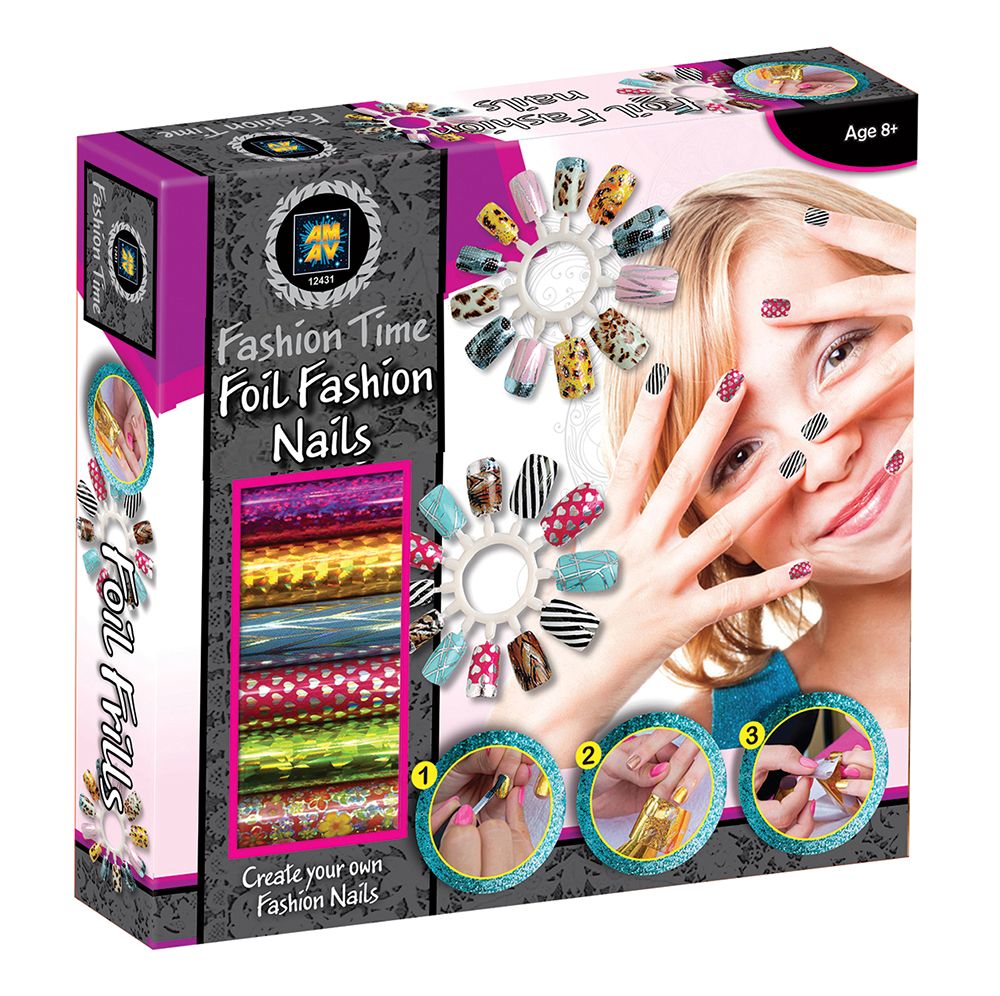 AMAV Fashion Time foil fashion nails kit for kids