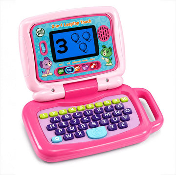 LeapFrog 2-in-1 LeapTop Touch pink laptop toy for kids