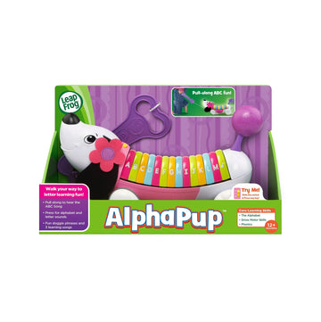 LeapFrog AlphaPup pink pull-along phonics toy for kids