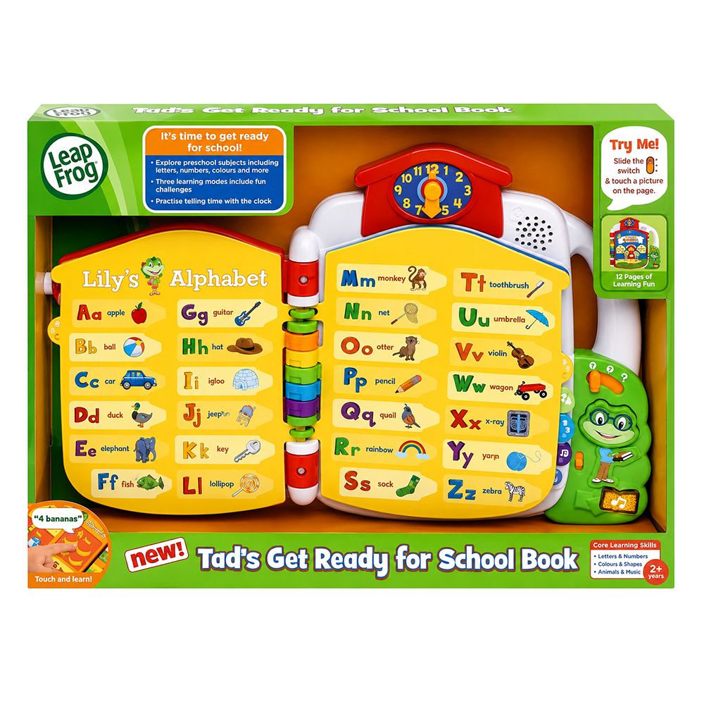 LeapFrog Tad's Get Ready for School interactive book for kids