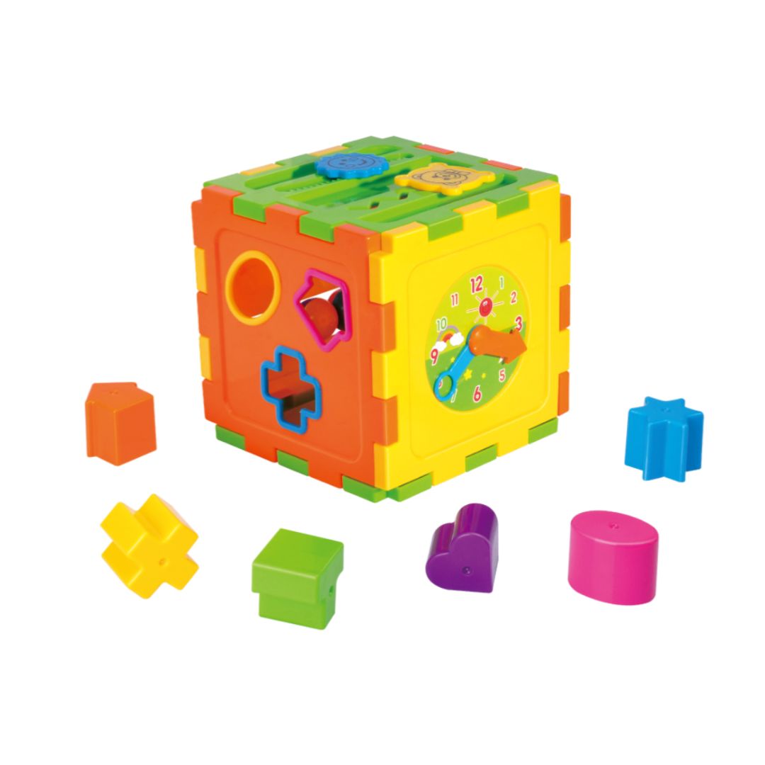 Tanny Kids shape sorting cube toy for toddlers